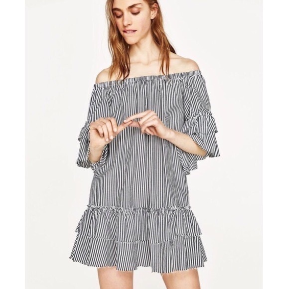 ZARA Open Shoulder Dress | Size M - Picture 4 of 5